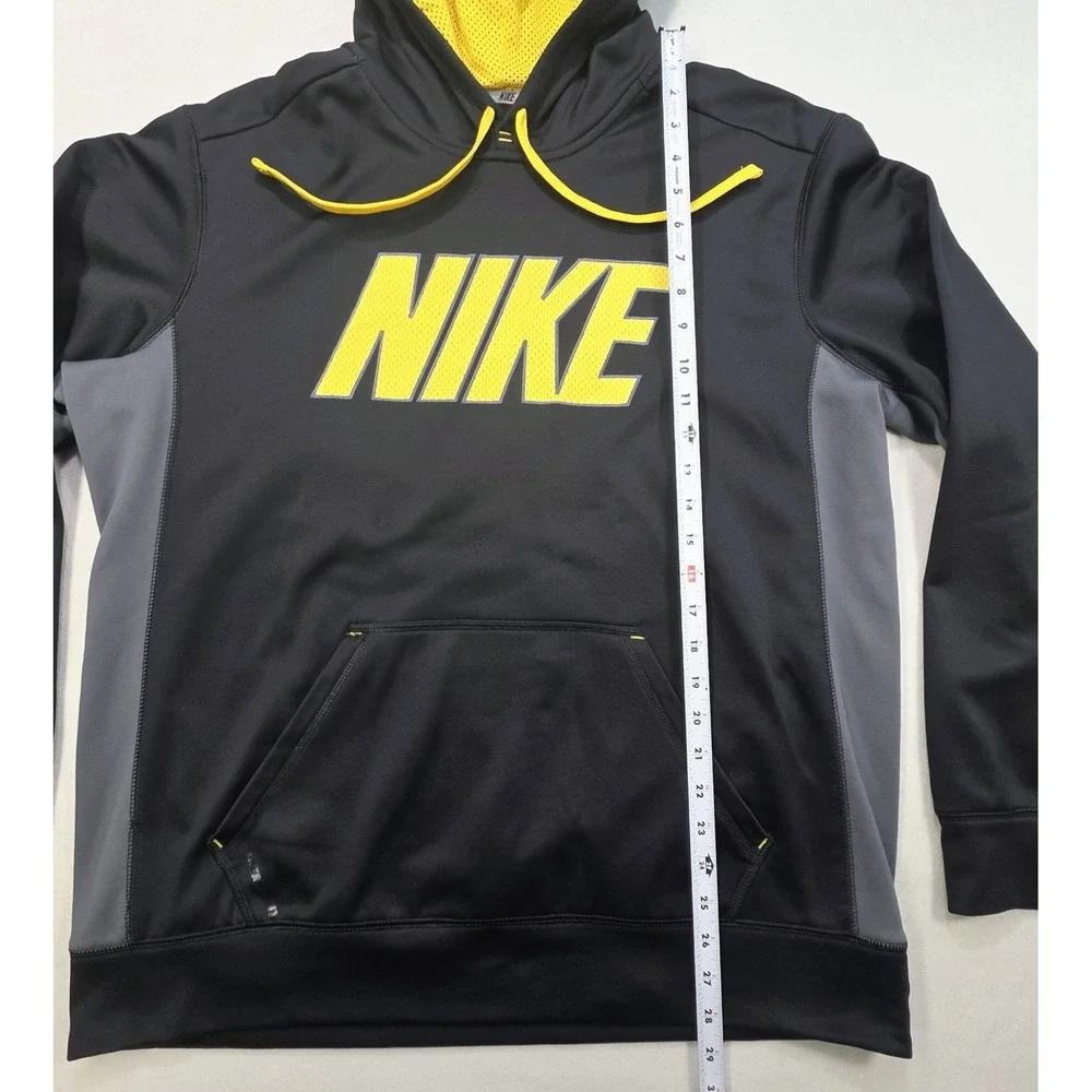 Nike Hoodie Mens‎ L Black Spellout Therma Fit Pullover Sweatshirt LIMITED USE